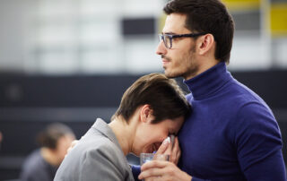 comforting someone who is sad